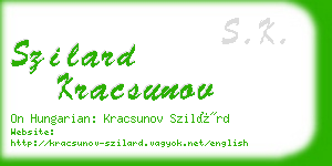 szilard kracsunov business card